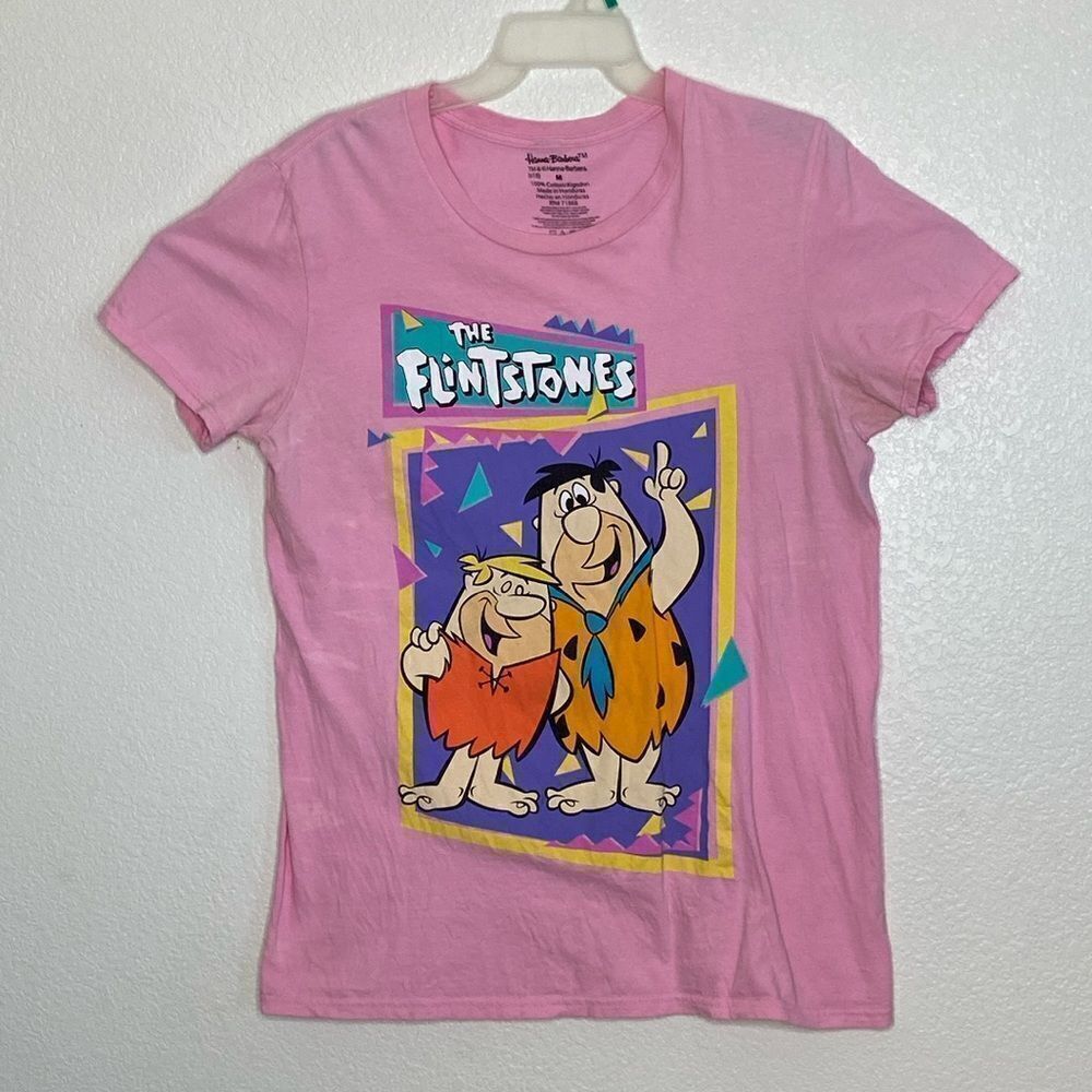 HANNA BARBERA  The Flintstones Pink T shirt Size M